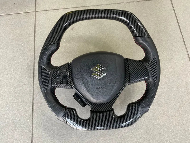 Suzuki Cultus 2018-2025 Carbon Fiber Multimedia Steering – Sporty & Functional