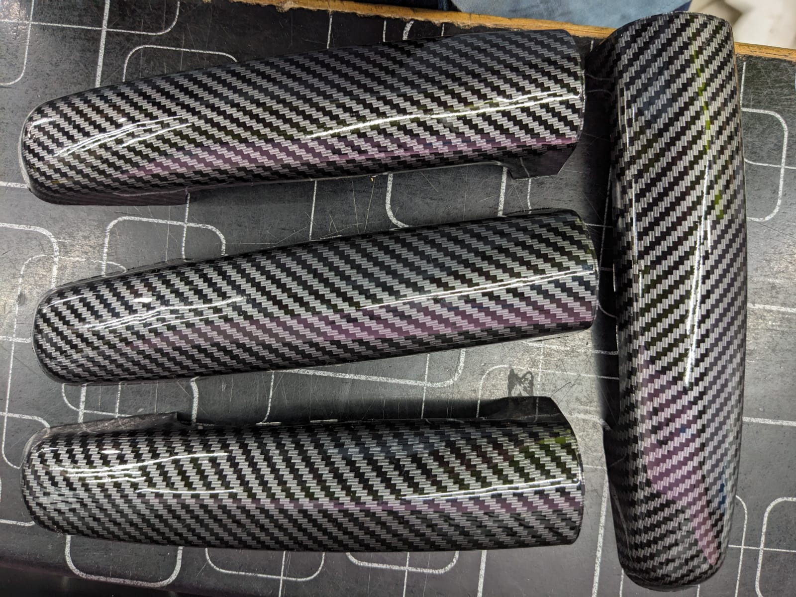 Suzuki Cultus carbon fiber car handles with a sleek and durable finish for a modern upgrade.
