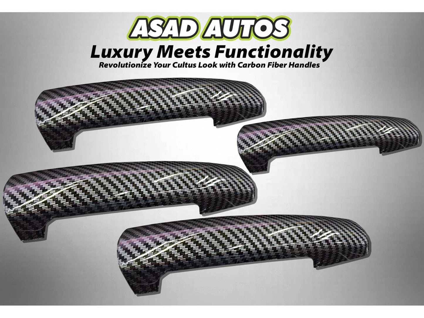 Suzuki Cultus carbon fiber car handles with a sleek and durable finish for a modern upgrade.
