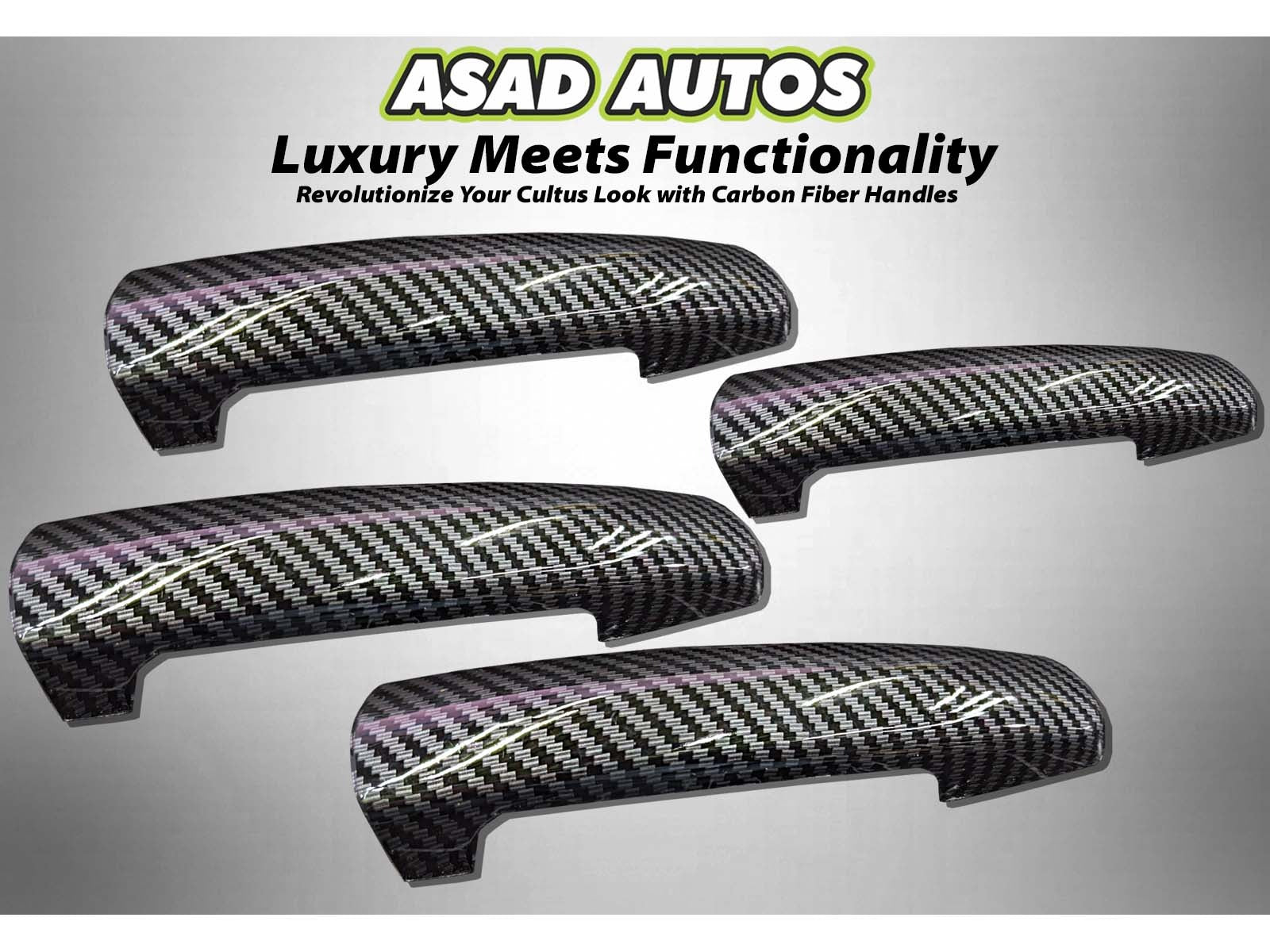 Suzuki Cultus carbon fiber car handles with a sleek and durable finish for a modern upgrade.
