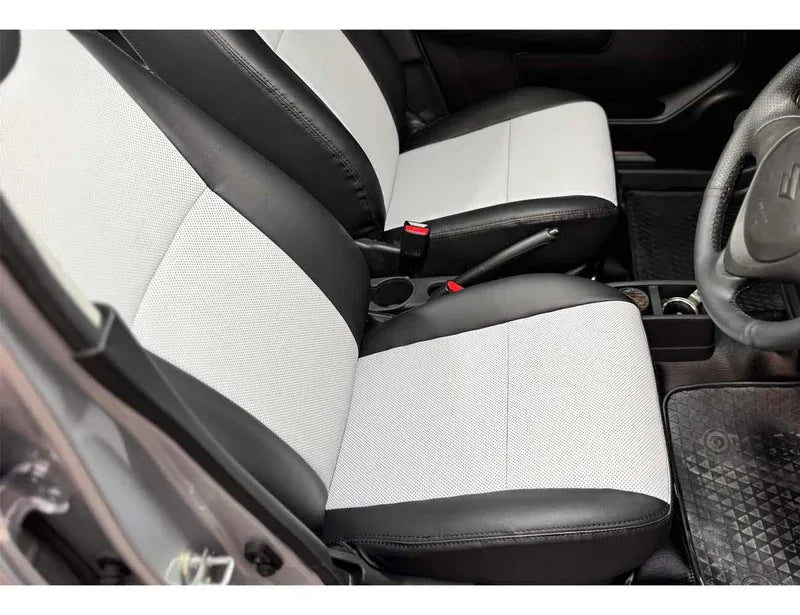 Suzuki New Alto seat cover and steering cover set, providing premium protection and stylish comfort for your vehicle.
