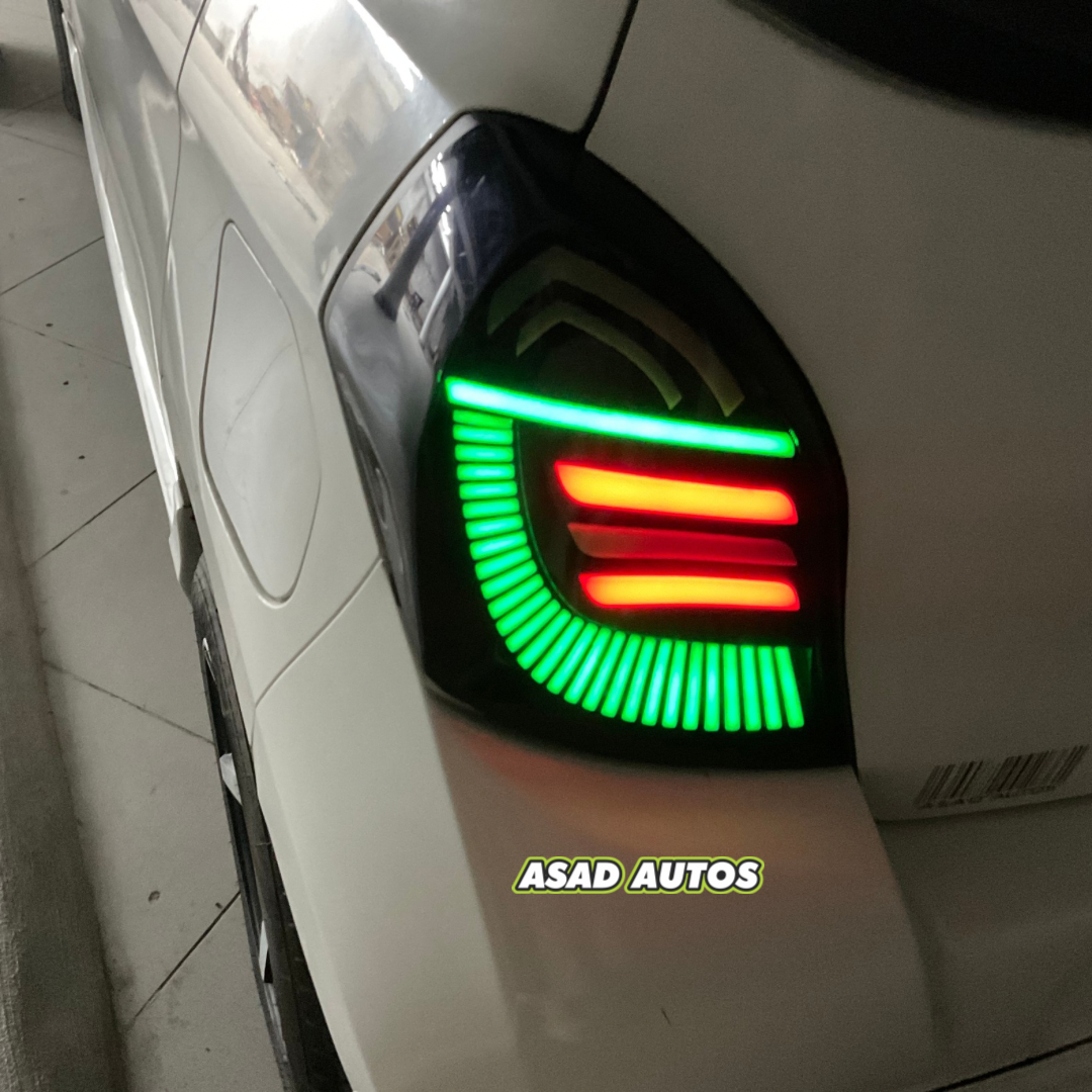 Suzuki New Cultus (2018-2024) RGB Crystal Back Lights – Stylish multi-color LED tail lights with crystal lens design for a modern and dynamic look.

