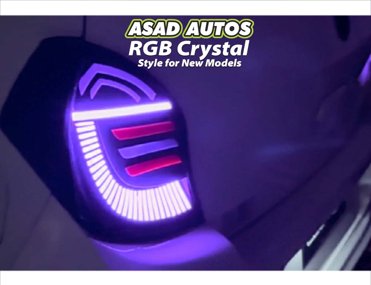 Suzuki New Cultus (2018-2024) RGB Crystal Back Lights – Stylish multi-color LED tail lights with crystal lens design for a modern and dynamic look.

