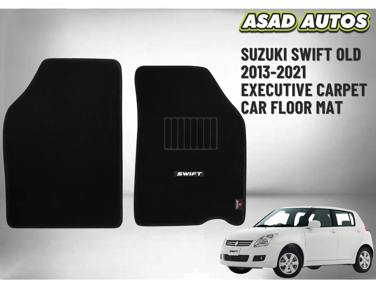Suzuki Swift 2013–2021 Executive Carpet Car Floor Mats – Custom Fit, Premium Quality Interior Protection
