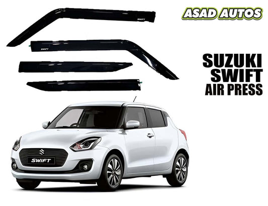 Suzuki Swift TXR Air Press Sun Visor Without Chrome, tailored for 2022-2023 models, offering sleek design and weather protection.
