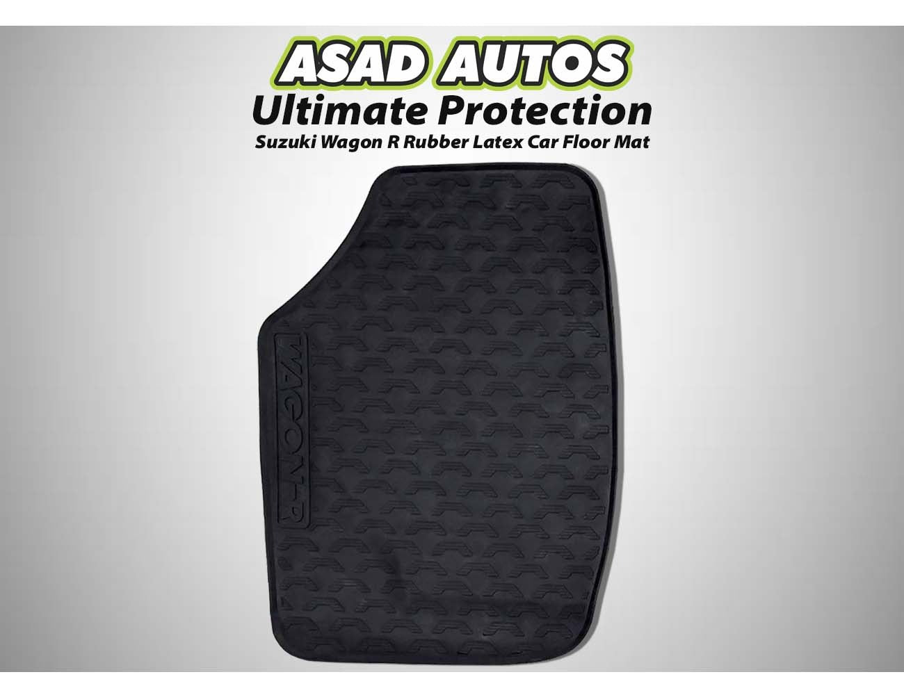 Suzuki Wagon R 2014-2024 Rubber Latex Car Floor Mats, designed for all-weather protection, durability, and a perfect fit to keep your car’s interior clean and stylish