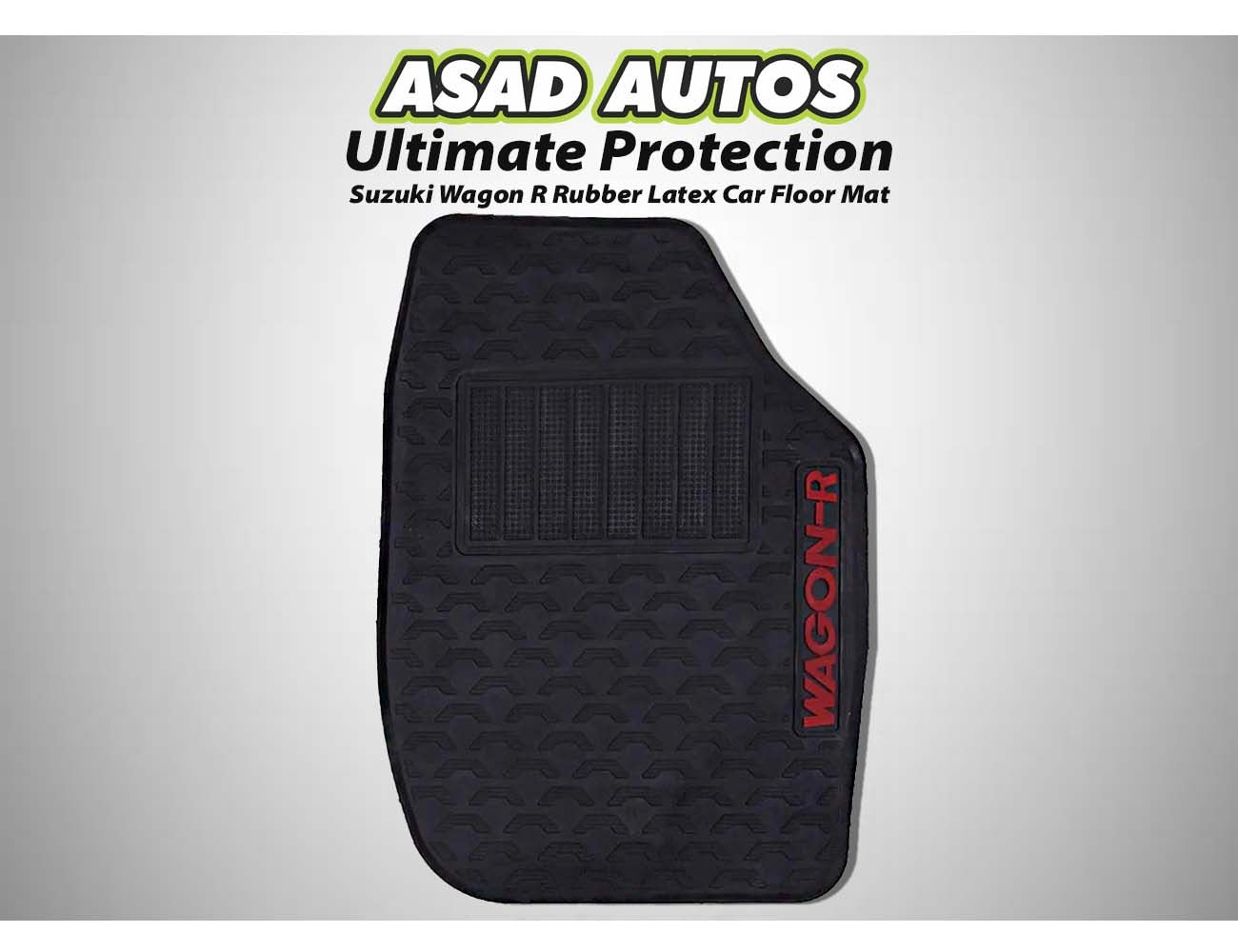 Suzuki Wagon R 2014-2024 Rubber Latex Car Floor Mats, designed for all-weather protection, durability, and a perfect fit to keep your car’s interior clean and stylish.
