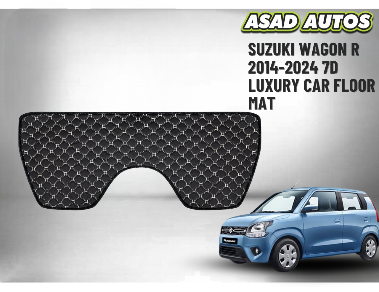 Suzuki Wagon R 2014–2024 7D Luxury Car Floor Mats – Custom Fit, Durable, Waterproof Interior Mats

