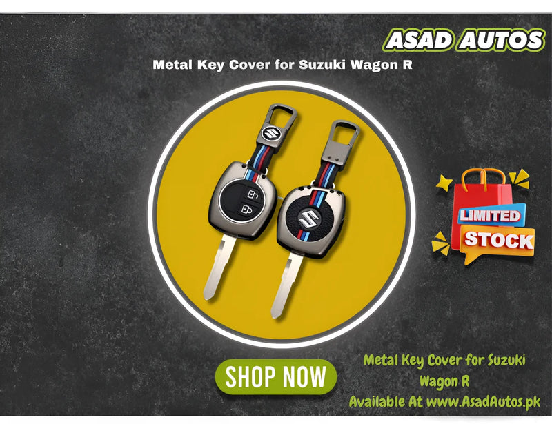Suzuki Wagon R Metal Key Cover – Premium Smart Key Protection in Metallic Finish
