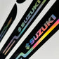 Suzuki door sill plate sticker plastic TPE carbon fiber anti scratch protector for car entry guards