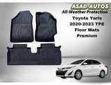 Toyota Yaris 2020–2023 TPE Floor Mats – Premium All-Weather Custom Fit