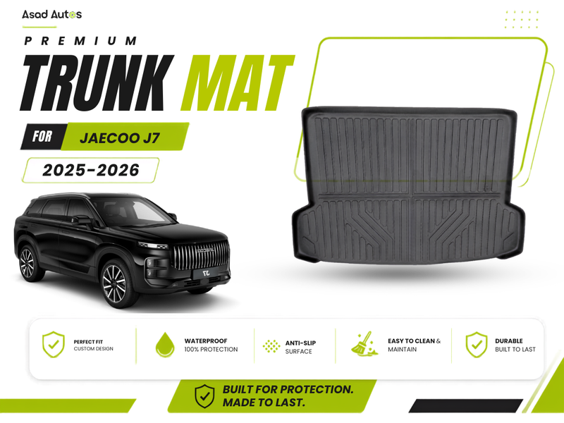 TPE Plastic Trunk Mat / Cargo Mat for Jaecoo J7 2025–2026 | Waterproof Custom Fit Boot Liner