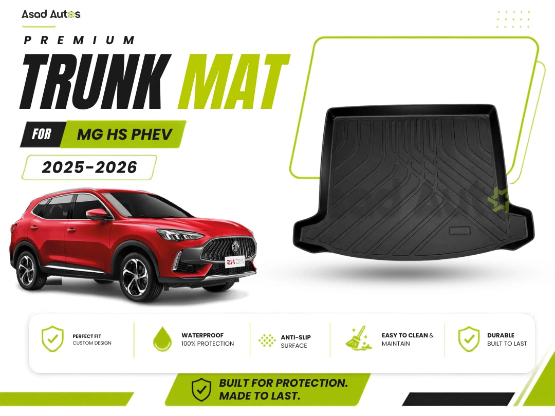 TPE Trunk Mat for MG HS PHEV 2025-2026 — Waterproof Custom-Fit Cargo Boot Liner