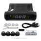 TPMS Tire Pressure Monitor System – Solar Powered, 4 External Sensors, Real-Time Pressure & Temperature Display for Cars