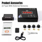 TPMS Tire Pressure Monitor System – Solar Powered, 4 External Sensors, Real-Time Pressure & Temperature Display for Cars