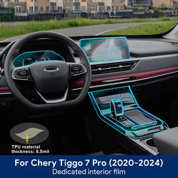 CHERY TIGGO 8 Pro 2024 Interior Film Transparent TPU Gear Panel Center Console - Anti-Scratch Refit