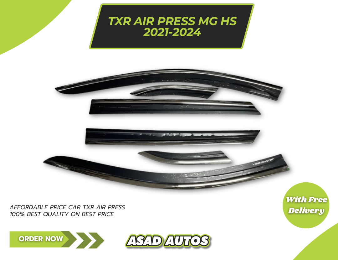 TXR Air Press 6 PCS Sun Visor for MG HS 2021-2024 – Premium Rain & Wind Deflector Set
