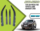 TXR Air Press for Toyota Land Cruiser FJ150 – Smoked Window Visors for Wind & Rain Protection