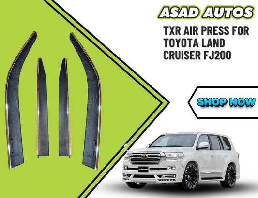 TXR Air Press for Toyota Land Cruiser FJ200 – Premium Smoked Window Visors (2008–2021)