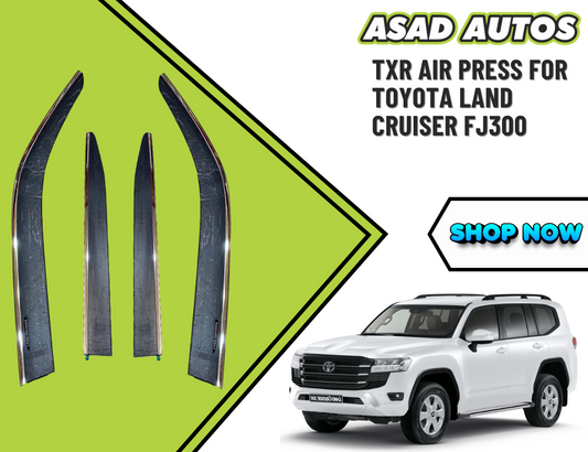 TXR Air Press for Toyota Land Cruiser FJ300 – Smoked Window Visors for Wind & Rain Protection (2021–Present)