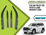TXR Air Press for Toyota Land Cruiser FJ300 – Smoked Window Visors for Wind & Rain Protection (2021–Present)