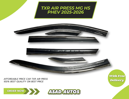 TXR chrome air press window visors for MG HS PHEV 2025-2026