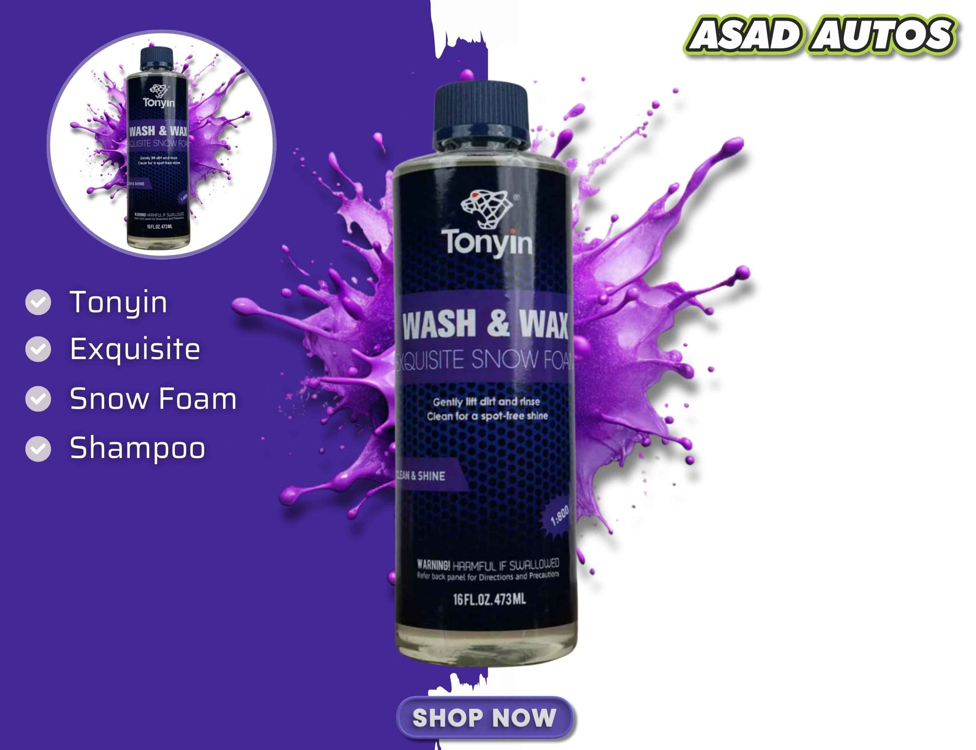 Tonyin Exquisite Snow Foam Shampoo 473 ml | Premium Pre-Wash Foam