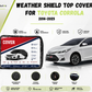 Weather shield top cover protecting Toyota Corolla 2014-2025 from rain, sun and dust while parked outdoors - Asad Autos