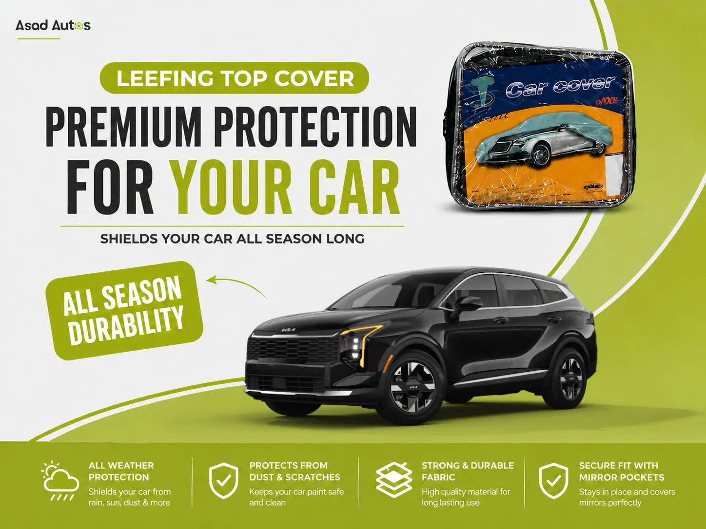 Top Cover for Kia Sportage L HEV 2025–2026 – Premium Weatherproof & Dustproof Protection
