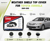 Lightweight weather shield top cover folded for Toyota Corolla 2009-2013 easy storage - Asad Autos