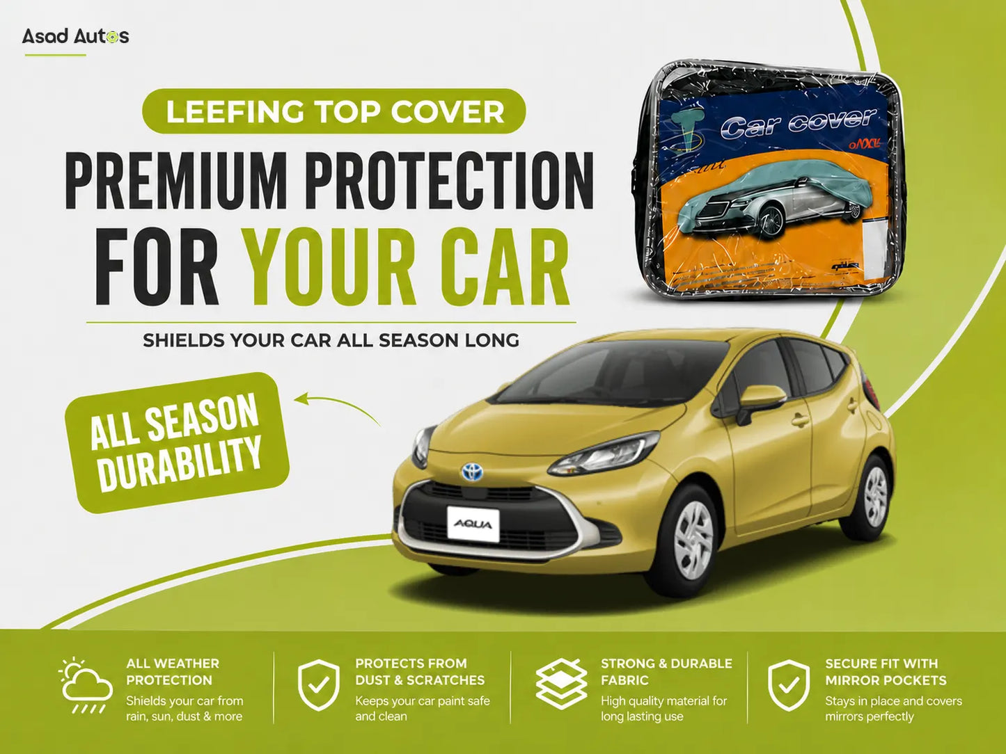 Toyota Aqua (2012-2017) Top Cover – Custom Fit Durable Vehicle Protection
