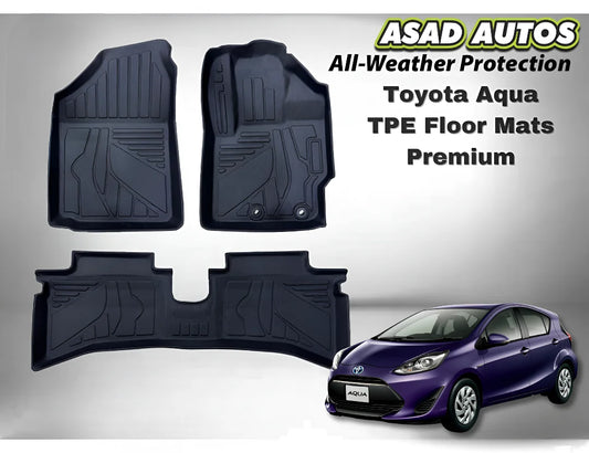 Toyota Aqua TPE Floor Mats – Custom Fit, Premium All-Weather Car Mats
