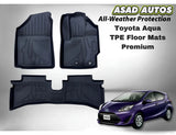 Toyota Aqua TPE Floor Mats – Custom Fit, Premium All-Weather Car Mats
