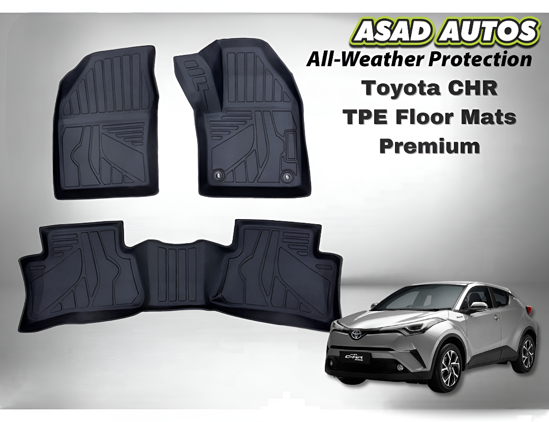 Toyota C-HR Premium TPE Floor Mats – Custom Fit, All-Weather Protection
