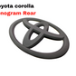 Toyota Corolla 2014-2024 Matte Black Monogram Rear – Modern and Sleek Exterior Upgrade