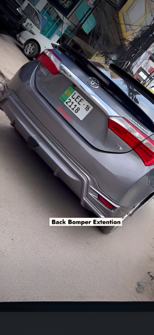 Toyota Corolla 2014–2025 Back Bumper Extension (Fiber Material, Non-Painted) – Durable OEM Fit