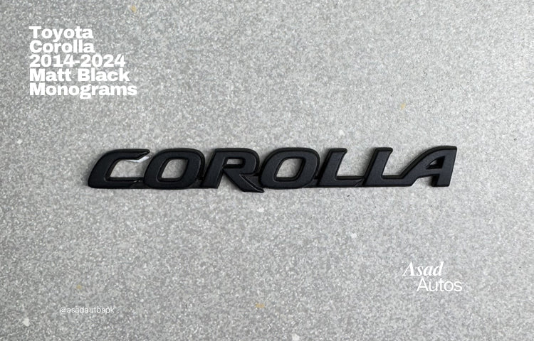 Toyota Corolla 2014–2026 matte black monograms