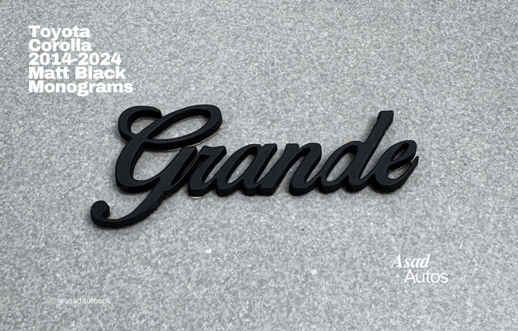Toyota Corolla 2014–2026 matte black monograms