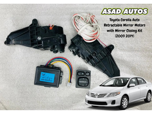 Toyota Corolla Auto Retractable Mirror Motors with Mirror Closing Kit (2009–2014)