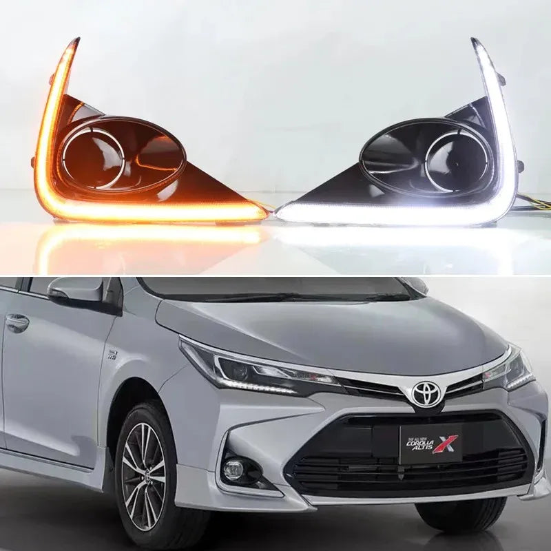 Toyota Corolla X DRL Car Fog Lamp – Stylish and Functional Daytime Running Lights with Fog Lamp
