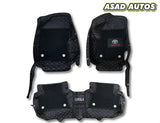 Toyota Cross 11D Floor Mats – Mix Thread Black with Black Grass (2023–2024)