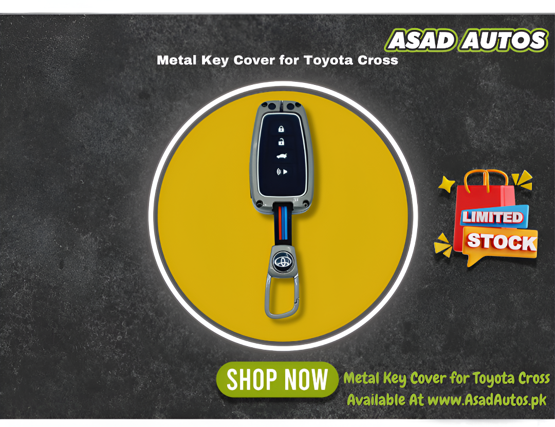 Metal Key Cover for Toyota Cross 2021-2026 - Premium Zinc Alloy Pakistan