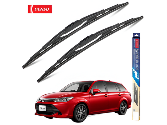 Toyota Fielder equipped with DENSO Standard Wiper Blades ensuring streak-free windshield cleaning