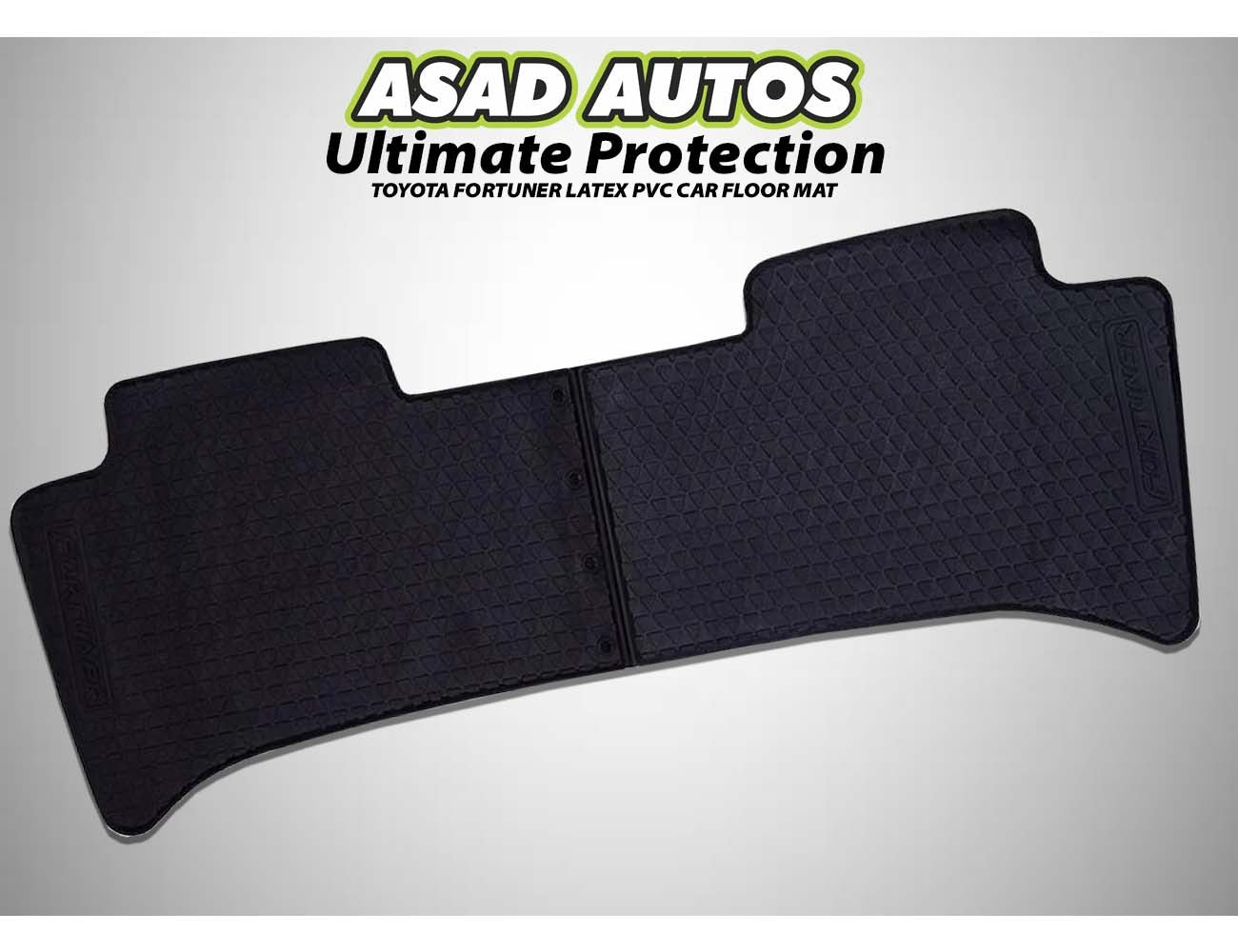 Toyota Fortuner 2014-2021 Latex PVC Car Floor Mats, featuring a custom fit, durable waterproof design, and all-weather protection for enhanced interior cleanliness.
