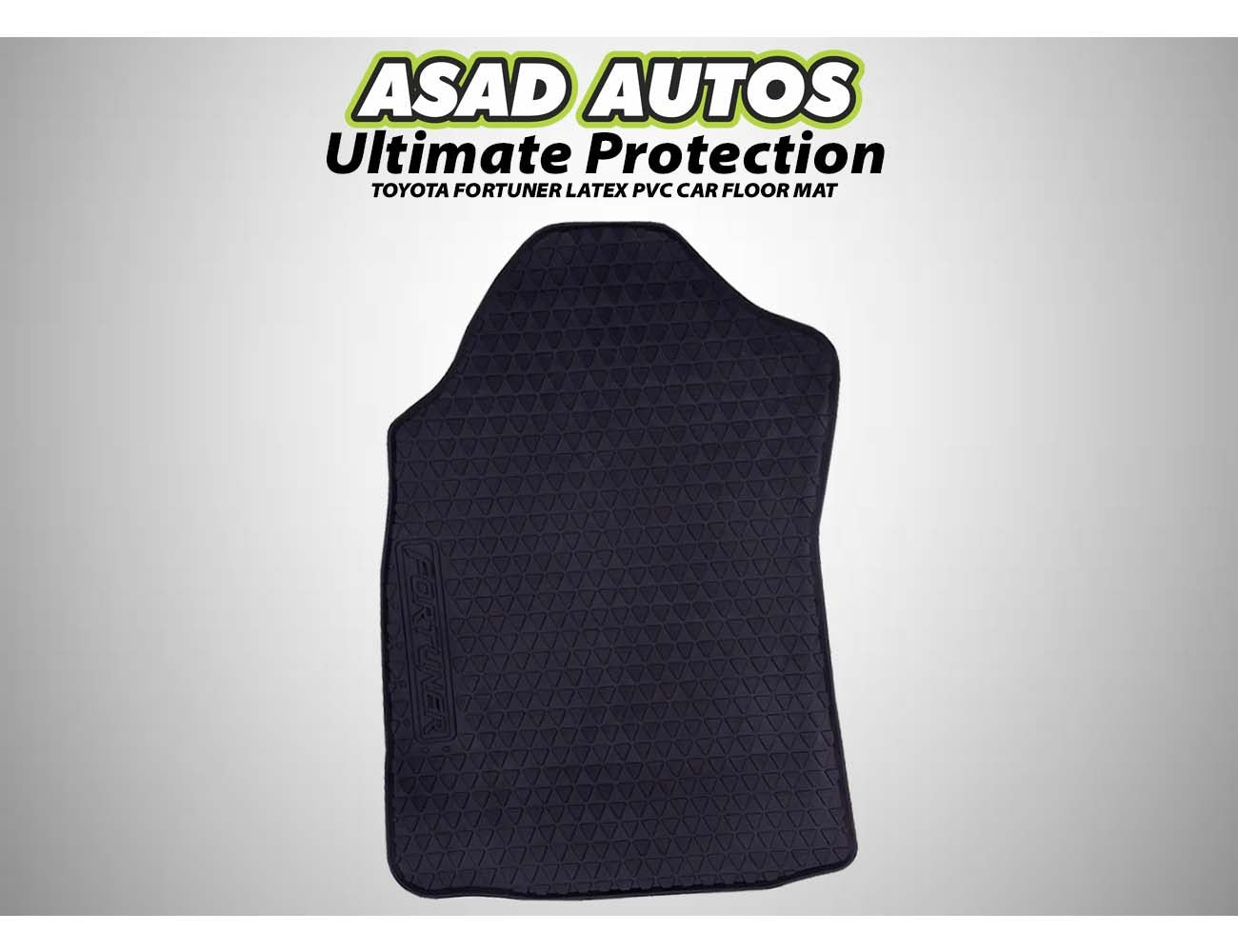 Toyota Fortuner 2014-2021 Latex PVC Car Floor Mats, featuring a custom fit, durable waterproof design, and all-weather protection for enhanced interior cleanliness.