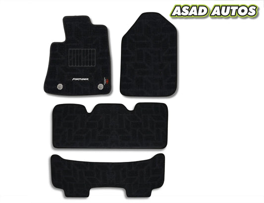 Toyota Fortuner 2017–Present Premium Carpet Car Floor Mats – Custom Fit | Elegant Texture | Anti-Slip Backing