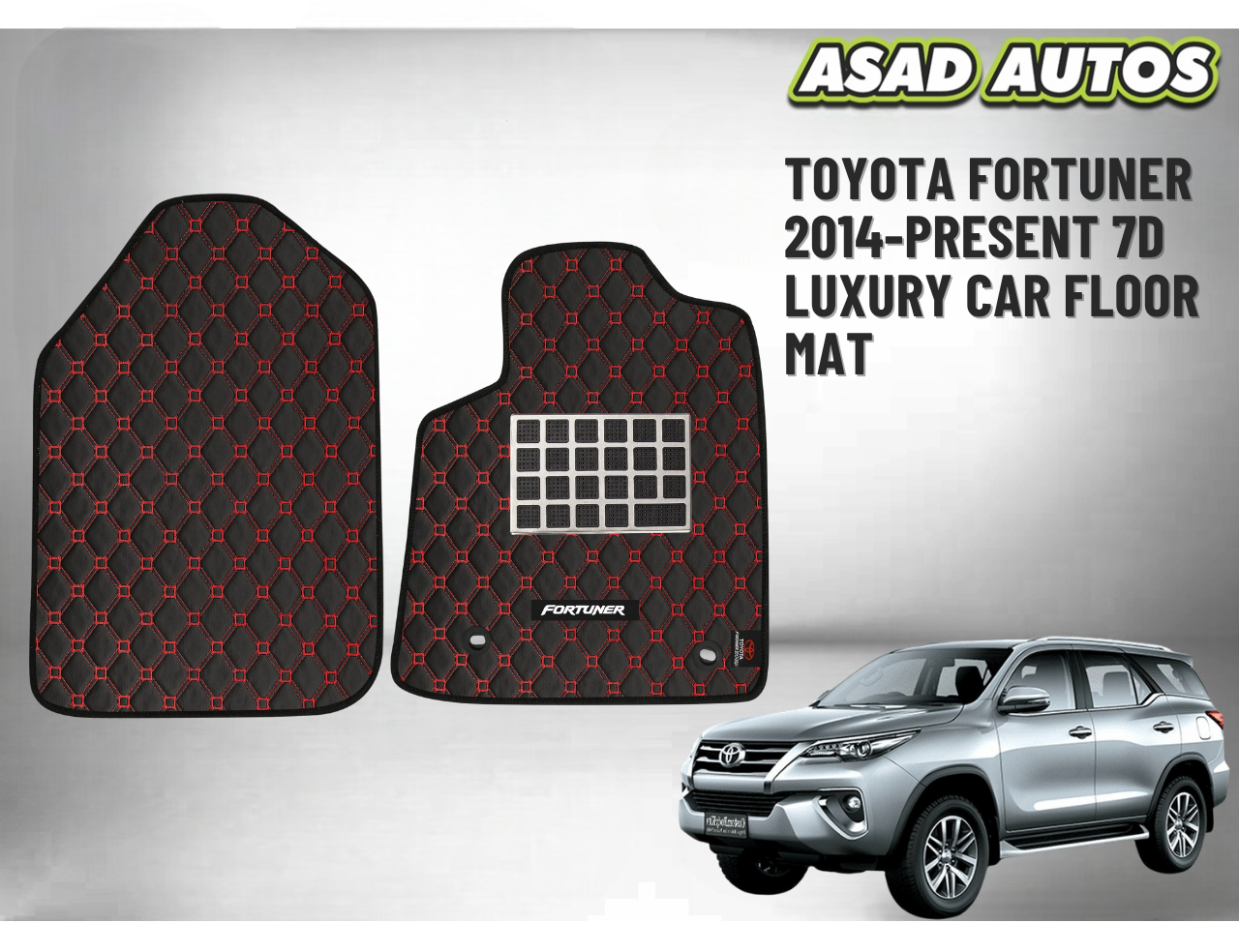 Toyota Fortuner 7D Luxury Car Floor Mat – Custom Fit, Waterproof & Premium Quality

