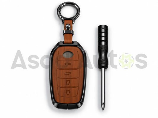 Toyota Fortuner Key Cover 2015–2026 | 5D Zinc Leather