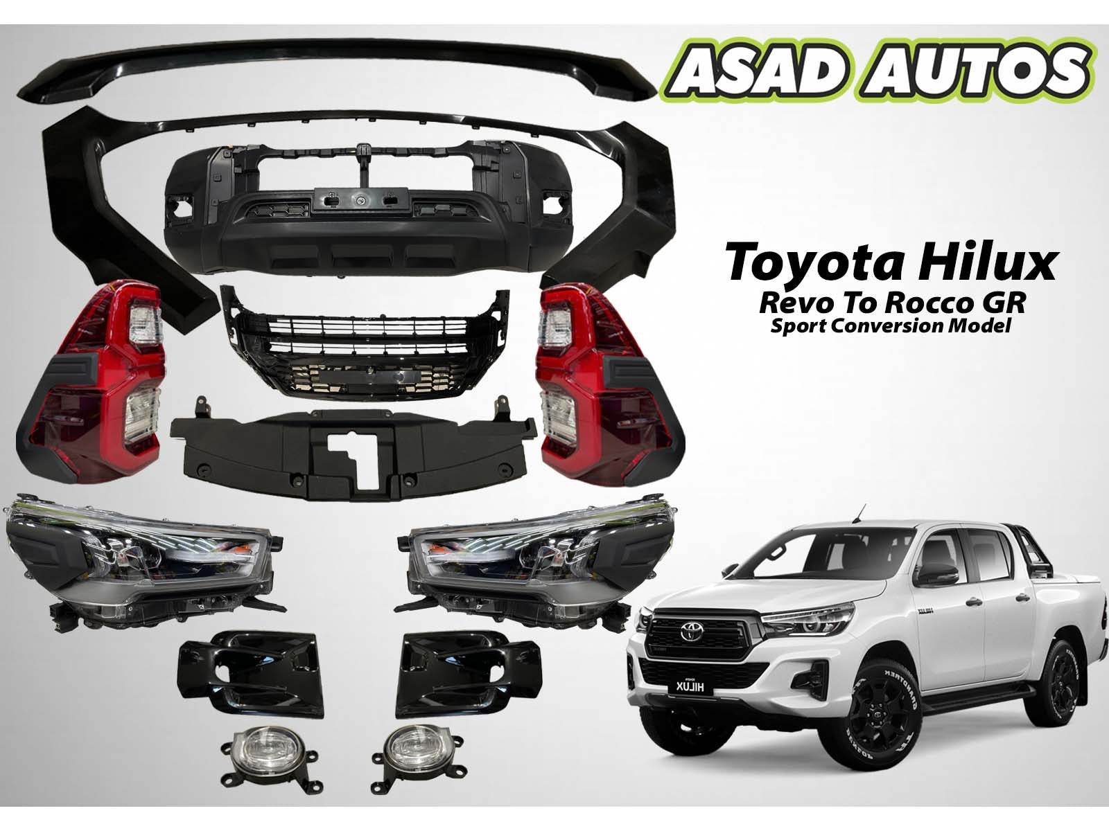 Hilux Roco Custom Toyota Hilux Revo OR Rocco GR Sport Conversion Model 2024 – Performance ...