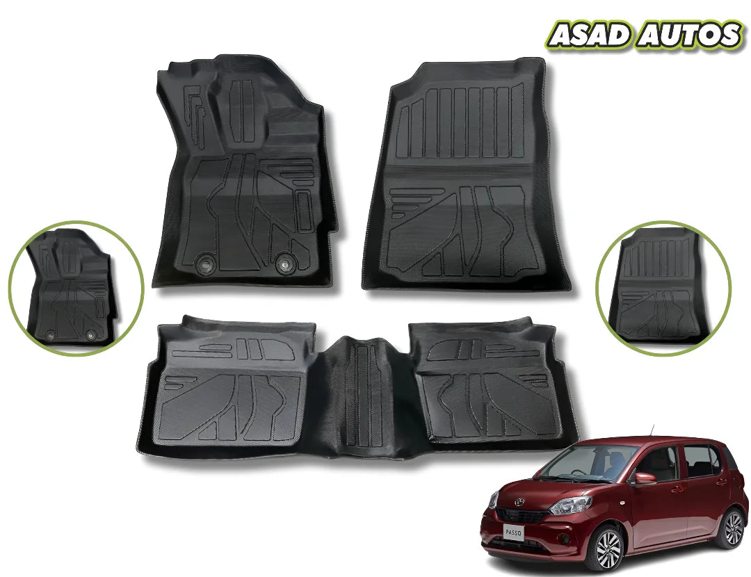 Toyota Passo TPE Floor Mats – Custom Fit, Waterproof & Durable Protection